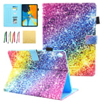 Dteck iPad Air 4 Case 10.9" 2020, iPad Pro 11 Case 2018, PU Leather Folio Flip Stand Smart Cover Multi Angle Viewing Stand Pencil Holder for Apple iPad 10.9"/ Pro 11" 2018, Colorful Diamond
