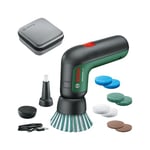 Bosch Electric Cleaning Brush Set UniversalBrush (for Bathroom Tiles, Kitchen Stove, Pans, Pots and More; 10 Cleaning Attachments Included; 3.6V Integrated Battery; Micro-USB Cable; in Soft Bag)