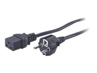APC - Câble d'alimentation - IEC 60320 C19 pour power CEE 7/7 (M) - CA 230 V - 2.5 m - noir - pour P/N: SMT2200I-AR, SMT2200R2I-AR, SMT3000I-AR, SMT3000R2I-AR, SRT1500XLI, SRT2200XLI-KR