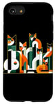 Coque pour iPhone SE (2020) / 7 / 8 Geometric Cat Family Art