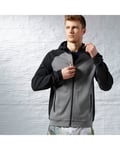 Reebok Mens ONE Series Quik Cotton Hoodie - DGH Marl Mel - L