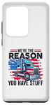 Coque pour Galaxy S20 Ultra Nous sommes la raison pour laquelle vous avez des trucs Semi Truck American Trucker