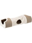 Trixie Scratching tunnel with 2 caves plush/sisal 110 × 30 × 38 cm light grey/brown