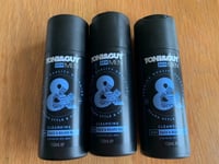 X3 Brand New TONI & GUY Men Cleansing 2 In 1 Face & Beard Wash-Gentle Cleanser