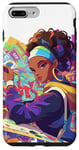 Coque pour iPhone 7 Plus/8 Plus Femme noire, artiste de rue qui dessine