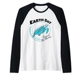 Earth day Funny Turtle Respect The Ocean Save The Sea Raglan Baseball Tee