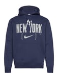 New York Yankees Men's Nike Mlb Club Slack Fleece Hood Tops Sweat-shirts & Hoodies Hoodies Navy NIKE Fan Gear