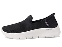 Skechers Womens Women's Hands Free Slip-ins Go Walk Flex-Relish Sneaker, Black/White, 6, 3 UK