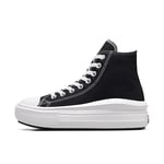 Converse Womens Chuck Taylor All Star Move Sneaker, Black Natural Ivory White, 4.5 UK