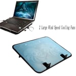 HJWL Laptop Stand, USB Laptop Cooling Computer Stands Silent Fan Lapdesks Computer Stand Base Notebook Table (Color : Blue)