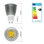 ECD Germany 30-Pack GU10 LED COB Spot 9W dimbar lågenergilampan ungefär 466 lumen ersättas 60W halogenlampa neutralt vitt 4000K
