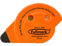 Fullmark permanent självhäftande tejp, fluorescerande orange, 6 mm x 18 m, Fullmark
