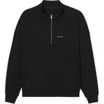 Calvin Klein Modern Cotton Lounge Q Zip Sweatshirt Svart Small Herr