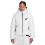 NIKE FB7672-100 W NSW ESSTL THRMR CLSC PUFFER Jacket Women's WHITE/BLACK Size M