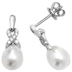James Moore TH G51175 Cubic Zirconia and Freshwater Pearl Jewellery