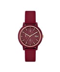 Lacoste Analogue Multifunction Quartz Watch for women LACOSTE.12.12 MULTI Collection with Burgundy Silicone bracelet - 2001328