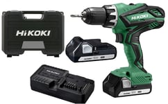 Skruvdragare/borr HiKOKI DS18DJLWCZ; 18 V; 2x1,5 Ah batt.