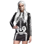 Boland 79217 - Costume Squelette Babe pour adultes, taille M, déguisements de carnaval pour femmes, costume d'horreur pour Halloween ou le carnaval