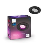 Philips Hue Centura White & Colour Ambiance Smart Spotlight [Round] with Bluetooth, Black + Hue Smart Button. Works with Alexa, Google Assistant and Apple Homekit