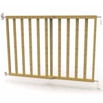 Noma Wall Fix Wooden Extending Safety Gate, Wood Natural L69 x W5 x H52.5 cm
