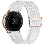 GBPOOT 20mm Nylon Straps Compatible with Samsung Galaxy Watch 4 40mm 44mm/Watch 4 Classic 42mm 46mm/Active 2(40mm/44mm)/Watch 3 41mm/Gear S2 Classic,Elastic Breathable bands,White,20mm