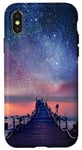 iPhone X/XS Clouds Sky Pink Night Water Stars Reflection Blue Starry Sky Case