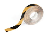Golvtejp Duraline avtagbar 50mmx15m svart/gul