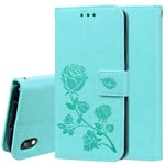 LLLi Mobile Accessories for HUAWEI Rose Embossed Horizontal Flip PU Leather Case for Huawei Honor 8S / Y5 (2019), with Holder & Card Slots & Wallet (Green) (Color : Green)