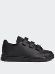 adidas Sportswear Kids Unisex Advantage Trainers - Black, Black, Size 10 Younger