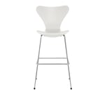 Fritz Hansen - 3197 Sjuan Färgad askfanér - Vit - Barstolar - Arne Jacobsen - Vit - Metall/Trä