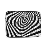 Laptop Case,10-17 Inch Laptop Sleeve Carrying Case Polyester Sleeve for Acer/Asus/Dell/Lenovo/MacBook Pro/HP/Samsung/Sony/Toshiba,Abstract Twisted Black And White Optical Illusion Of Distorted 17 inch