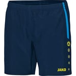 Jako Champ Shorts Women's Shorts - Navy/Blue/Neon Yellow, 38-40