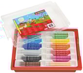 Stabilo Trio A-Z Children's Markers Class Set 12X12 Färger I Robust Förvaringslåda Med Lock