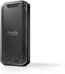 SanDisk Professional 1TB PRO-G40 SSD up to 3000MB/s. External Solid State Drive, Thunderbolt 3 (40Gbps), USB-C (10Gbps) Ultra-rugged IP68 dust/water resistance. Formatted exFAT.