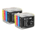 8 Ink Cartridges (Set) compatible with Brother FAX-1355 & MFC-357C