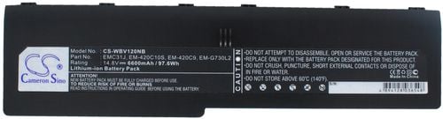 Kompatibelt med Gq RX-7333, 14.8V, 6600 mAh