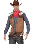 Brun Cowboy Kostymevest med Frynser