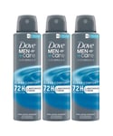Dove Mens Men+Care Antiperspirant Deodorant 72H Protection, Clean Comfort 150 ml, 3 Pack - One Size