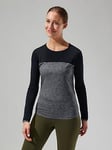 Berghaus Voyager Long Sleeve Tech Tee - Grey, Grey, Size 20, Women