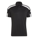 adidas Men's Squadra 21 Polo Shirt (Short Sleeve), Black/White, S