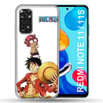 Cokitec Coque pour Xiaomi Redmi Note 11 / 11S Manga One Piece Chopper Multicolore