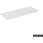 Plan de vasque en bois blanc alpin L.140 x P.46 x H.2,5 - Blanc Alpin