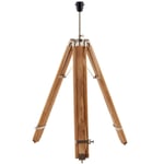 Wood Tripod Floor Lamp Height Adjustable Standing Living Room Light Base Legs