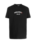 Dsquared2 Mens Branded Milano Logo Cool Fit Black T-Shirt - Size X-Large