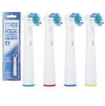 4 x Electric Toothbrush Heads Compatible Oral B Braun Replacement Brush Head