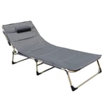 HOUSEHOLD Oversized sun lounger Outdoor foldable bed, Portable camping bed that can lie flat, Office zero-gravity recliner lounge chair, Garden courtyard swimming pool beach lounge chairs
