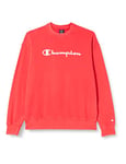 Champion Men's Legacy Old School Logo Crewneck Sweatshirt, Intense Red, L