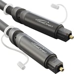 KabelDirekt – Cable optique audio avec 0% de perte de signal et capuchon de protection – 0,5 m – Câble TOSLINK vers TOSLINK (Câble fibre optique pour home cinéma, amplificateurs, PS4, Xbox, S/PDIF)