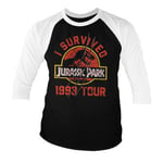 Jurassic Park 1993 Tour Baseball 3/4 Sleeve Tee, Long Sleeve T-Shirt