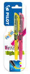 Pilot FriXion Light Överstrykningspenna raderbar, gul/rosa, 2-pack